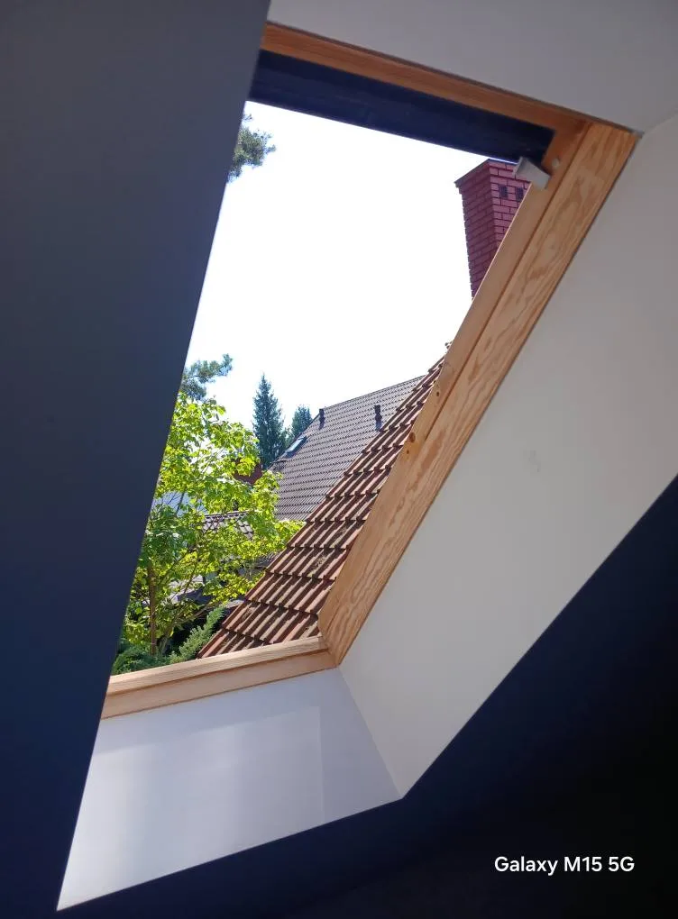 Naprawa okna dachowego etap prac